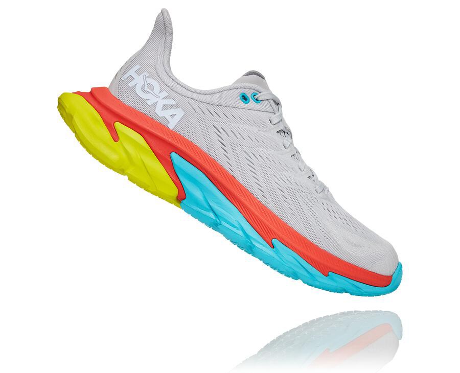 Hoka One One Mens Running Shoes - Clifton Edge - Grey - OVMQ16549